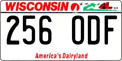 WI license plate 256ODF