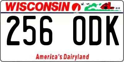 WI license plate 256ODK