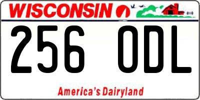 WI license plate 256ODL