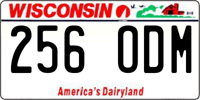 WI license plate 256ODM