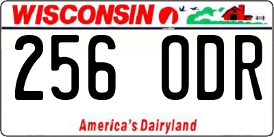 WI license plate 256ODR