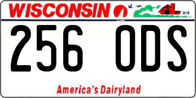 WI license plate 256ODS