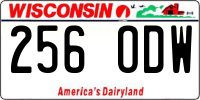 WI license plate 256ODW