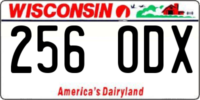 WI license plate 256ODX
