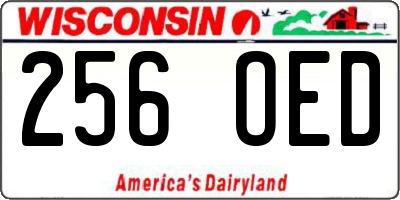 WI license plate 256OED