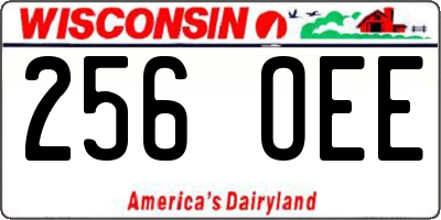 WI license plate 256OEE