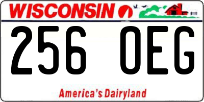 WI license plate 256OEG