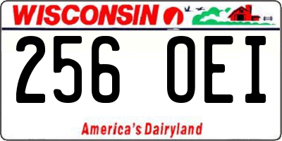 WI license plate 256OEI