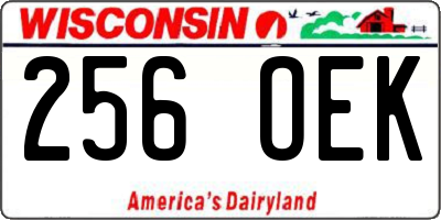 WI license plate 256OEK