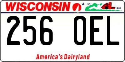 WI license plate 256OEL
