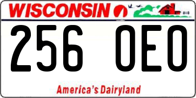 WI license plate 256OEO
