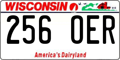 WI license plate 256OER