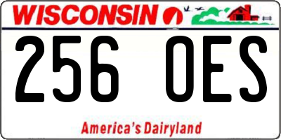 WI license plate 256OES