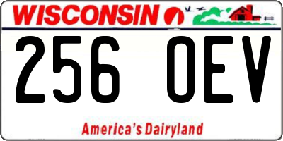 WI license plate 256OEV