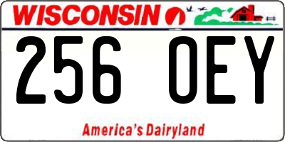 WI license plate 256OEY