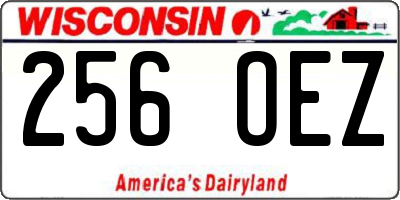 WI license plate 256OEZ