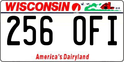 WI license plate 256OFI