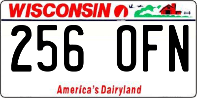 WI license plate 256OFN