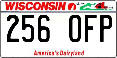 WI license plate 256OFP
