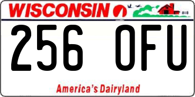 WI license plate 256OFU