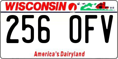 WI license plate 256OFV