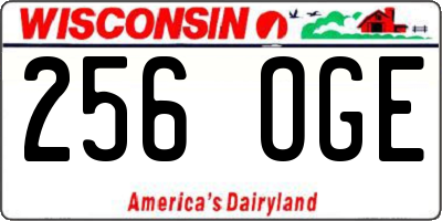 WI license plate 256OGE