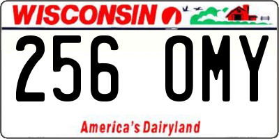 WI license plate 256OMY