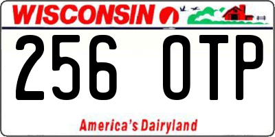WI license plate 256OTP