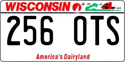 WI license plate 256OTS