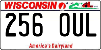 WI license plate 256OUL