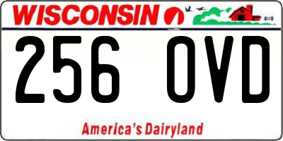 WI license plate 256OVD
