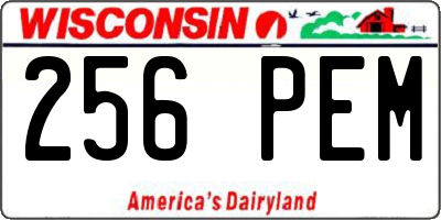 WI license plate 256PEM