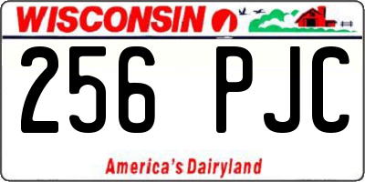WI license plate 256PJC