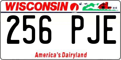 WI license plate 256PJE