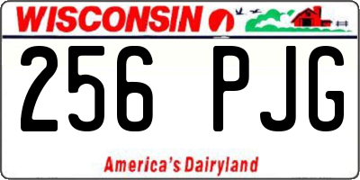 WI license plate 256PJG