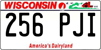 WI license plate 256PJI