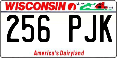 WI license plate 256PJK