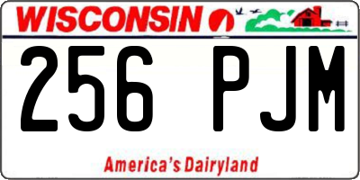 WI license plate 256PJM