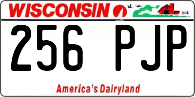 WI license plate 256PJP