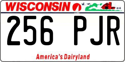 WI license plate 256PJR