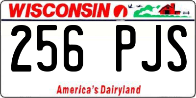 WI license plate 256PJS
