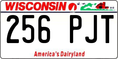 WI license plate 256PJT