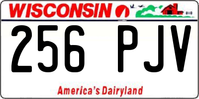 WI license plate 256PJV