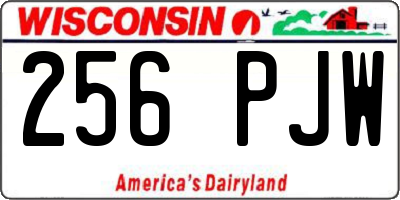 WI license plate 256PJW