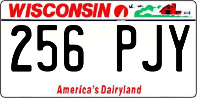 WI license plate 256PJY