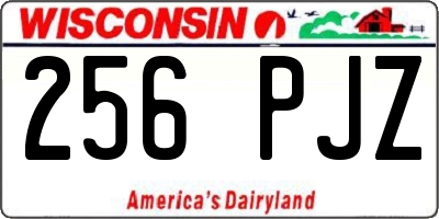 WI license plate 256PJZ