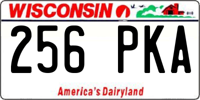 WI license plate 256PKA