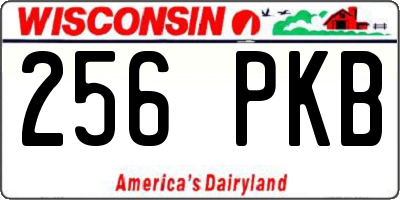 WI license plate 256PKB