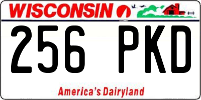 WI license plate 256PKD