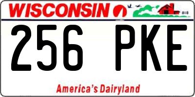 WI license plate 256PKE
